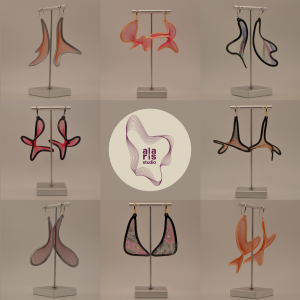 4D-Printed Earrings by Alaris Studio